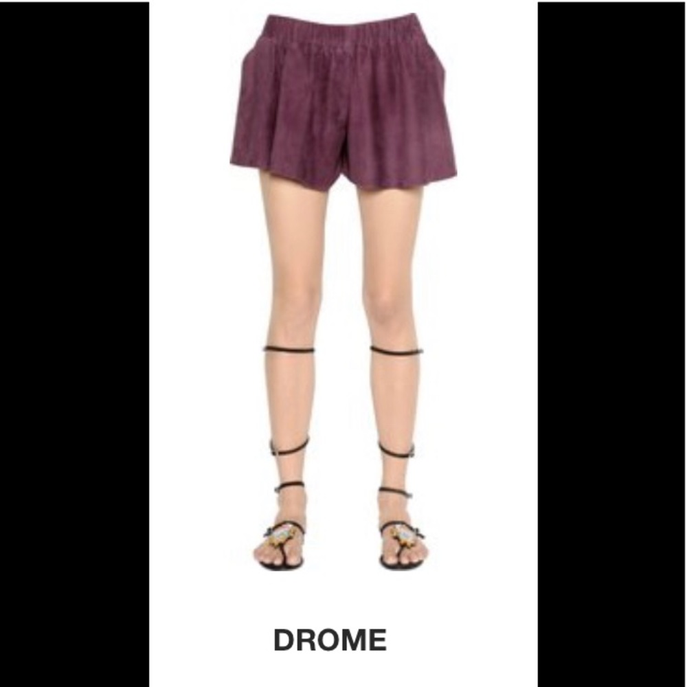 Drome Italian Leather Shorts